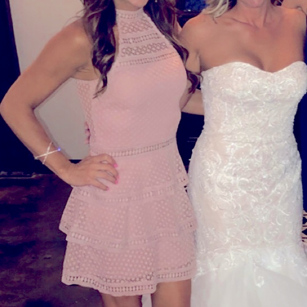 Pretty little thing pink lace dress dusty rose S 4